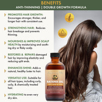 Sunny Isle 100% Raw & Pure Anti-Thinning Batana Oil Batana and Jamaican black castor oils 118.3 ml/4.0 oz