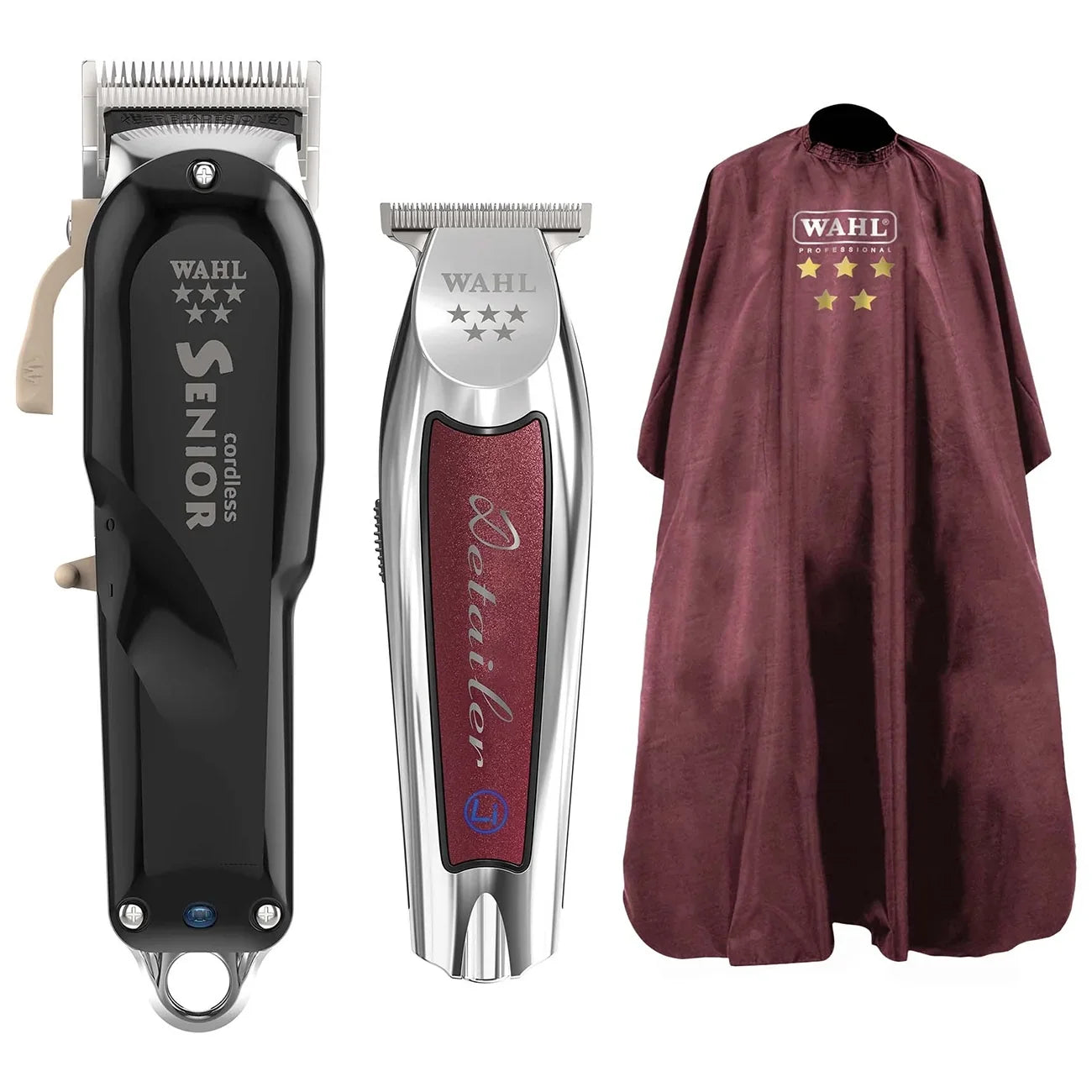 Wahl 5 Star Cordless Senior & Detailer Li COMBO: Professional Hair Clipper & Trimmer Kit for Barbers (Free Cape)