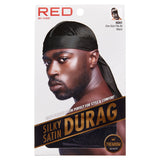 Red by Kiss Silky Satin Durag Black HD01 | Wave Defining & Hair Protecting for All Hair Types