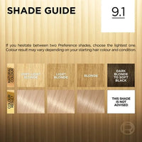 L'Oréal Préférence 9.1 Viking Light Ash Blonde Permanent Fade-Defying Hair Colour Kit
