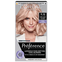 L'Oréal Préférence 9.12 Very Light Ash Beige Blonde | Fade-Defying Luminous Shine Permanent Hair Colour