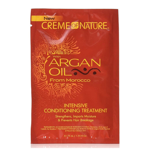 Creme of Nature Argan Oil Intensive Conditioning Treatment Sachet 1.5 oz / 51 ml - For Deep Conditioning & Breakage Prevention