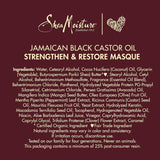 Shea Moisture Jamaican Black Castor Oil Strengthen & Restore Treatment Masque 12 oz / 355 ml - For Damaged, Brittle & Chemically Processed Hair