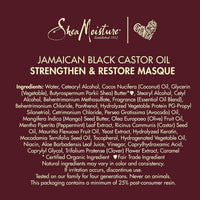 Shea Moisture Jamaican Black Castor Oil Strengthen & Restore Treatment Masque 12 oz / 355 ml - For Damaged, Brittle & Chemically Processed Hair