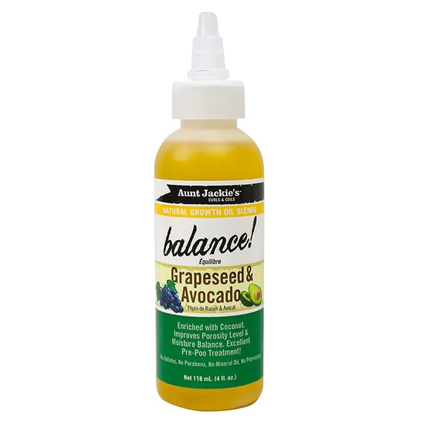 Aunt Jackie's Balance Grapeseed & Avocado Oil Blend 4oz