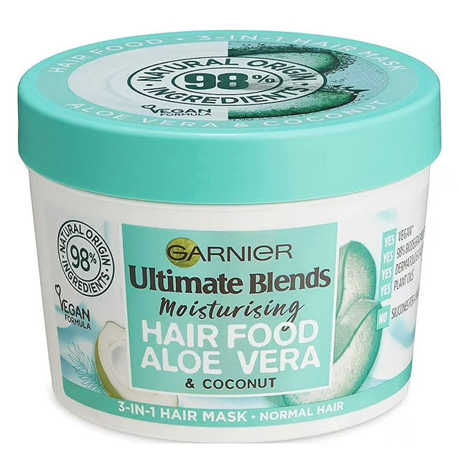 Garnier Hair Food Aloe Vera & Coconut 3-in-1 Hydrating Hair Mask for Dry, Frizzy Hair 400 ml/13.53 oz