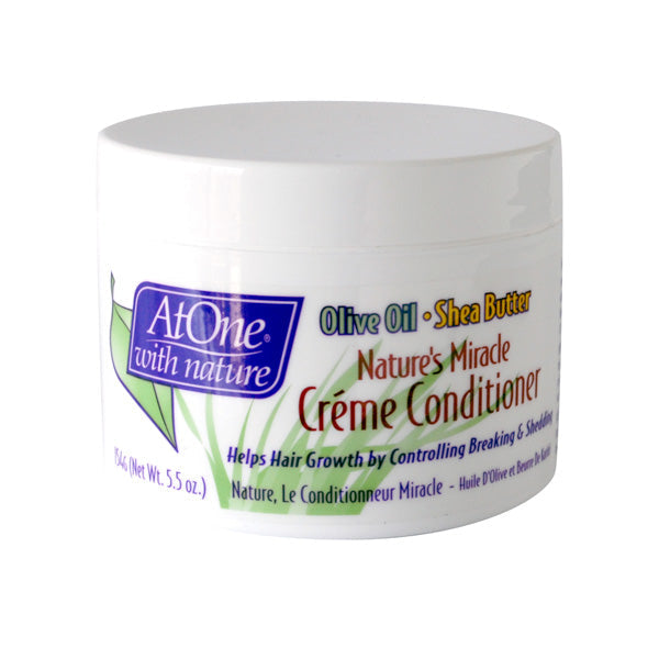 AtOne With Nature Miracle Cream Conditioner 5.5 oz / 163 ml - For Natural Curls & Healthy Hair Growth