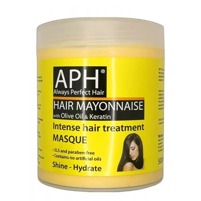 APH Olive Oil Hair Mayonnaise Deep Repair & Intense Hydration for Dry, Damaged & Brittle Hair 500 ml/16.91 oz