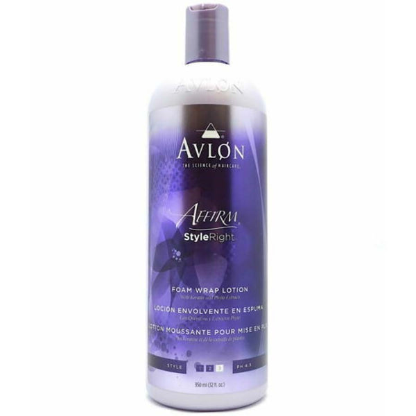 Affirm StyleRight Foam Wrap Lotion Define Curls & Smooth Styles for Relaxed & Natural Hair 32 oz