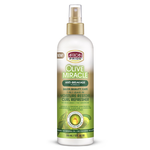 African Pride Olive Miracle Moisture Restore Curl Refresher 12oz