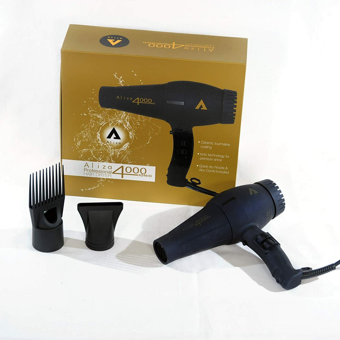 Aliza Professional 4000 Ionic Hair Dryer for Salon-Quality Results & Frizz-Free Shine