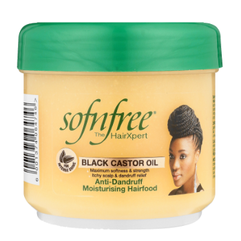 Sof n Free Black Castor Oil Anti-Dandruff Hairfood Soothes Itchy Scalp & Promotes Healthy Growth for All Hair Types 250 ml / 8.45 oz