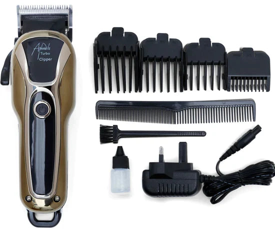 Aphrodite Professional Cordless Turbo Hair Clipper - Powerful 7200 RPM Motor for Barbers & Home Users