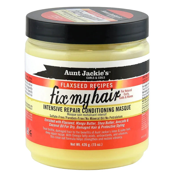 Aunt Jackie's Flaxseed Fix My Hair Intensive Repair Conditioning Masque 15 oz