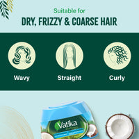 Vatika Naturals Hair Cream Volume & Thickness for Thin Hair 210ml/7.1 oz (Coconut)
