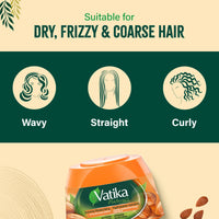 Vatika Naturals Hair Cream Extreme Moisturizing for Dry & Frizzy Hair (210ml/7.1 oz, Almond)