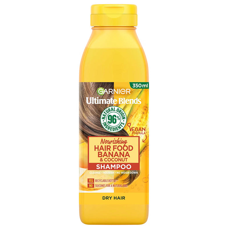 Garnier Hair Food Banana & Coconut Shampoo: Nourishing & Restoring for Dry, Frizzy Hair 350 ml/11.83 oz