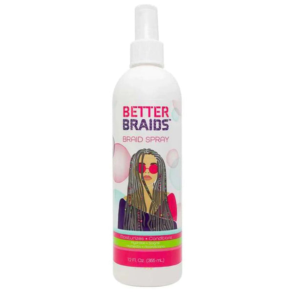 BETTER BRAIDS Braid Spray - Anti-Itch & Moisturizing for Braids, Locs & Twists 355ml/12 oz