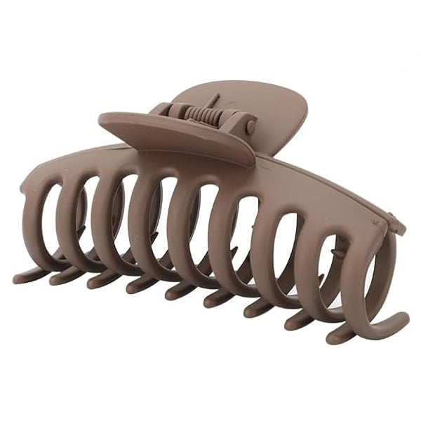 Fashion Jewelry Large Hair Claw - Secure All-Day Hold for Thick Hair in Brown