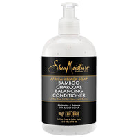 Shea Moisture African Black Soap Bamboo Charcoal Balancing Conditioner 13 oz / 384 ml - For Scalp Care & Detangling Natural Curls