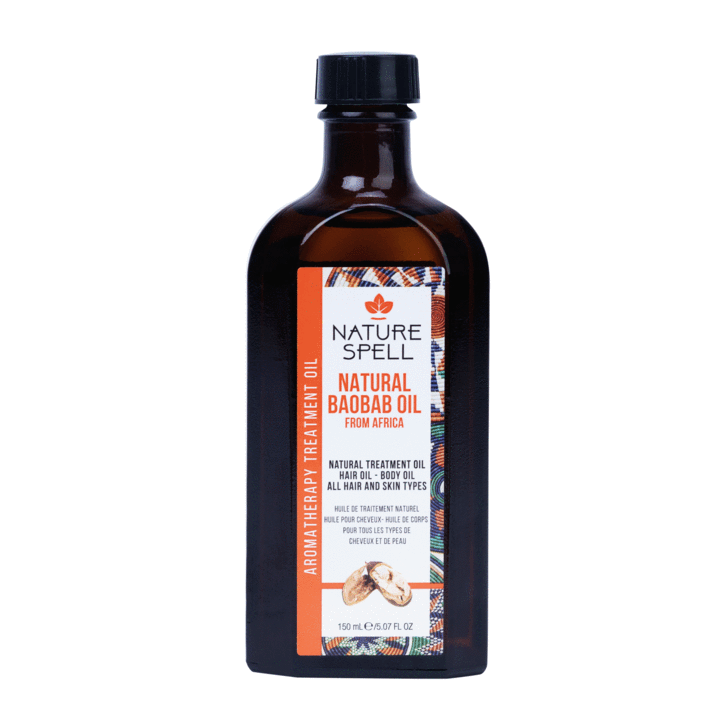 Nature Spell Baobab Treatment Oil Nourishing & Strengthening for Hair & Body 150ml/5.07 oz