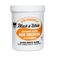 Black and White Hair Wax Light Formula Genuine Hair Dressing Pomade for Flexible Hold 200ml/6.76 oz