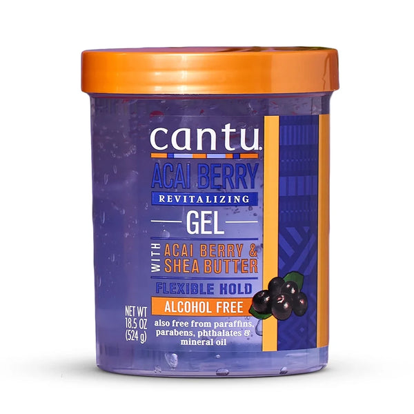 Cantu Acai Berry Gel 18.5 oz / 524 gm - Define, Hydrate & Style Curls