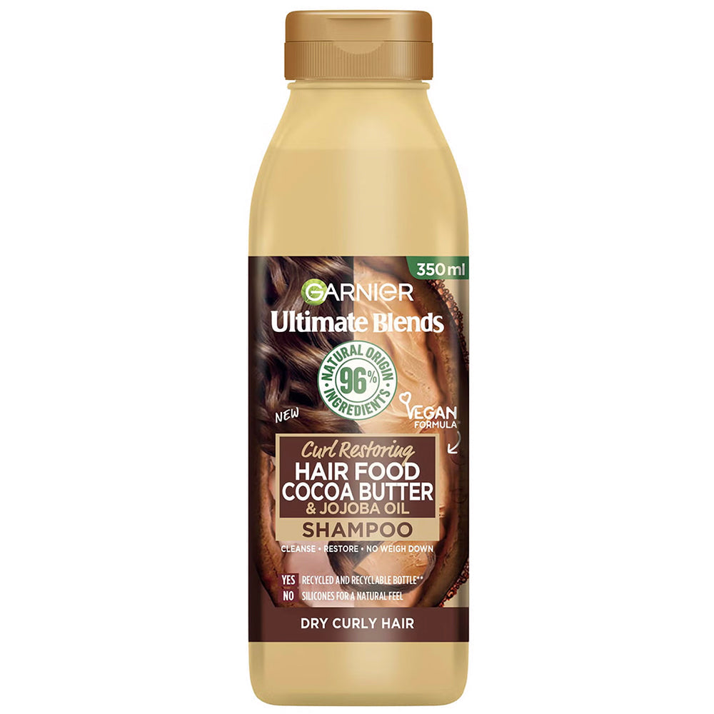 Garnier Hair Food Cocoa Butter & Jojoba Oil Shampoo: Nourishing & Repairing for Dry, Damaged Hair 350 ml/11.83 oz