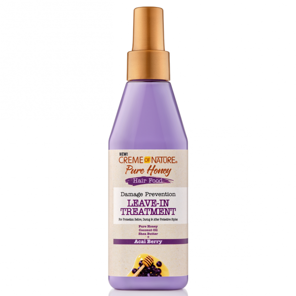 Creme of Nature Pure Honey Hair Food Leave-In Treatment 8 oz / 237 ml - For Protective Styles & Damaged Hair