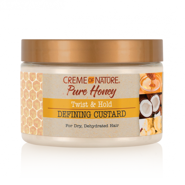 Creme of Nature Pure Honey Twist & Hold Defining Custard 11.5 oz / 340 ml - For Defined Curls & Twist-Outs