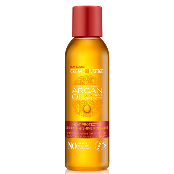 Creme Of Nature Argan Oil Gloss & Shine Polisher 4 oz / 118 ml - For Smooth, Shiny Hair & Heat Protection