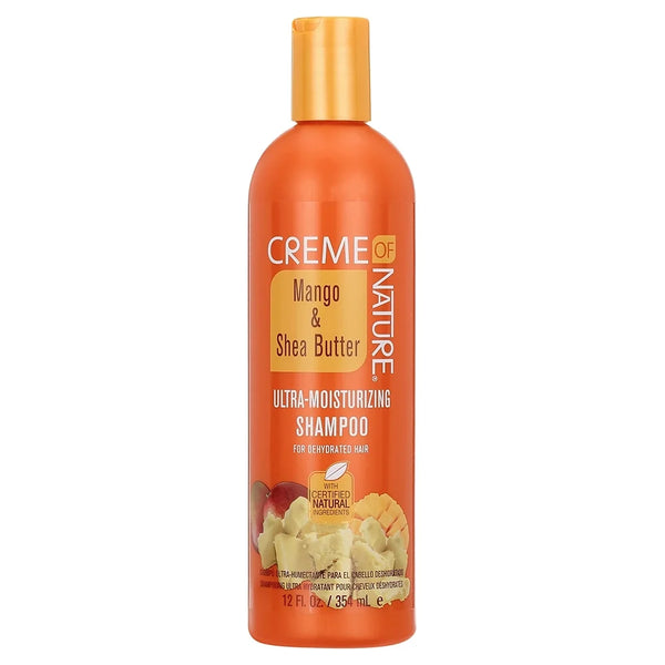 Creme Of Nature Mango & Shea Butter Ultra-Moisturizing Shampoo 12 oz / 355 ml - For Dry, Dehydrated & Natural Hair