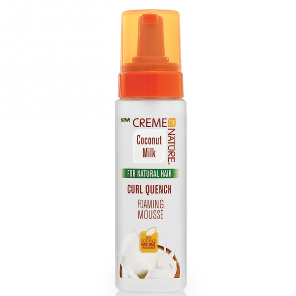 Creme Of Nature Coconut Milk Curl Quench Foaming Mousse 7 oz / 207 ml - For Defined, Moisturised Curls & Kinks
