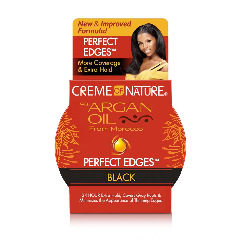 Creme of Nature Perfect Edges Black 2 oz / 67 ml - For Sleek Edges, Gray Coverage & Hold