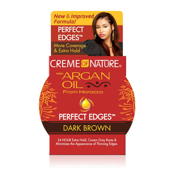 Creme of Nature Perfect Edges Dark Brown 2 oz / 67 ml - For Gray Coverage & Sleek Edges