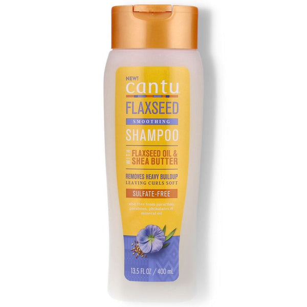 Cantu Flaxseed Smoothing Shampoo 13.5 oz / 400 ml - For Curly, Coily & Wavy Hair