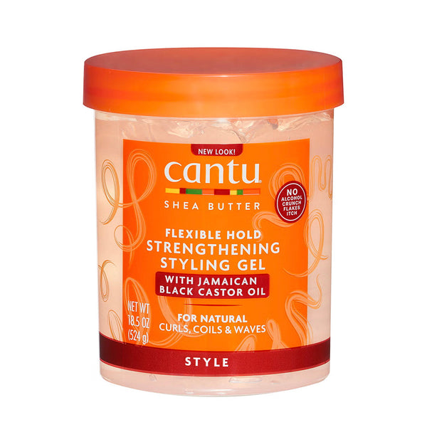 Cantu Strengthening Styling Gel with Jamaican Black Castor Oil for Defined Curls & Healthy Hair 524 g/18.48 oz