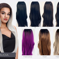 Sleek Claudia Spotlight 101 Synthetic Lace Front-Parting Wig for Realistic Hairline & Versatile Styling, One Size