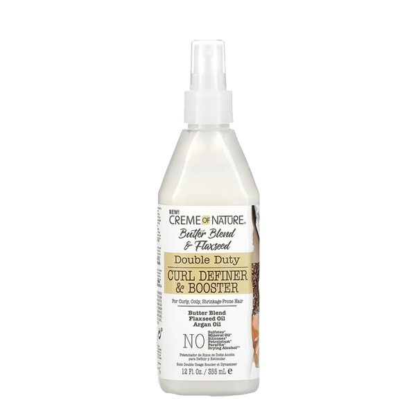Creme of Nature Double Duty Curl Definer & Booster 12 oz / 355 ml - For Frizz Control & Curl Elongation