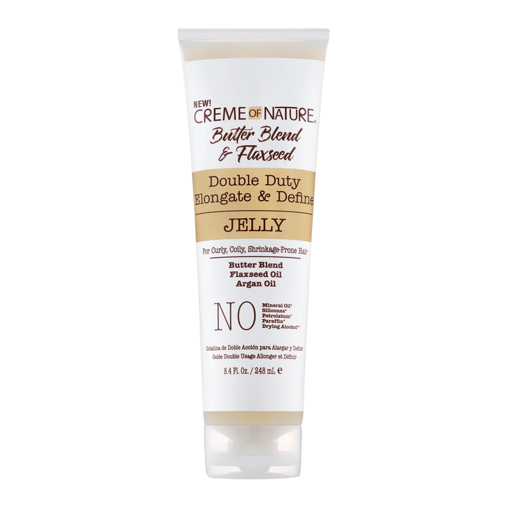 Creme of Nature Double Duty Elongate & Define Jelly 8.5 oz / 248 ml - For Elongated, Defined Curls & Frizz Control