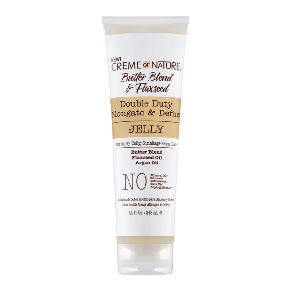 Creme of Nature Double Duty Elongate & Define Jelly 8.5 oz / 248 ml - For Elongated, Defined Curls & Frizz Control