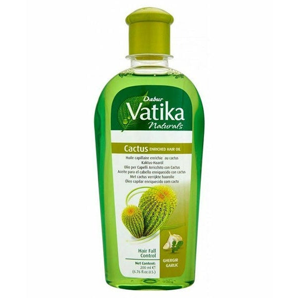 Vatika Cactus Enriched Hair Oil for Strengthening & Damage Repair for Weak, Damaged Hair 200ml/6.76 oz