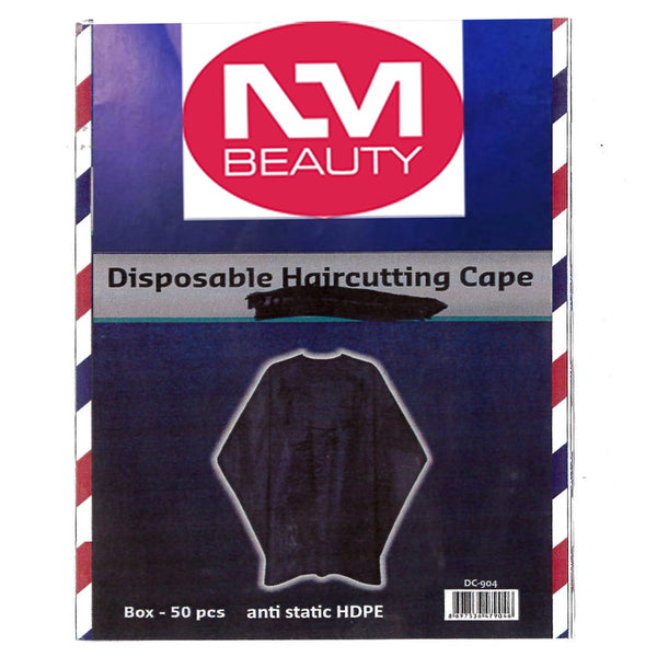 NM Beauty Disposable Hair Cutting Cape – Waterproof & Hygienic Protection for Salons & Home Hairdressing – 50 pcs