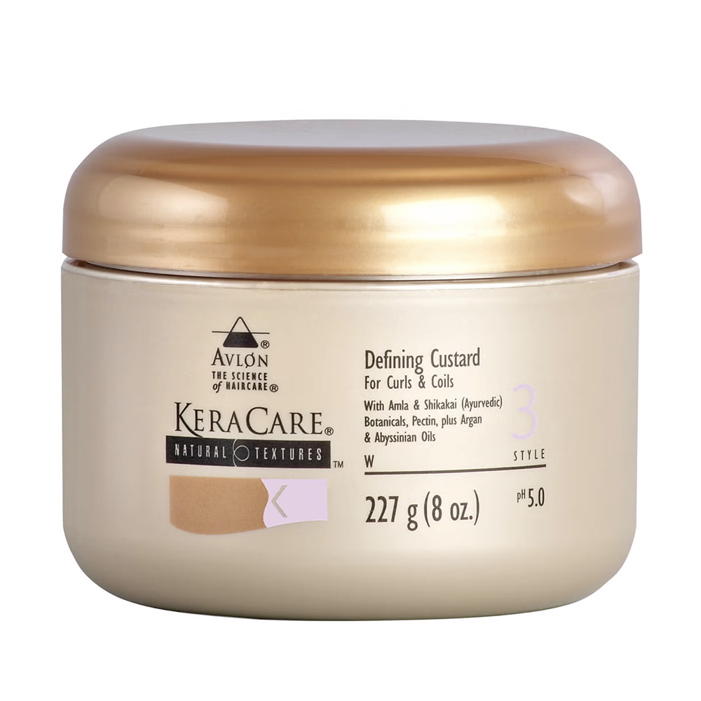 Keracare Natural Textures Defining Custard 8 oz / 237 ml - For Defined Curls & Waves