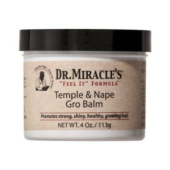 Dr. Miracles Temple and Nape Gro Balm for Stimulating Hair Growth & Strengthening Edges for Thinning & Textured Hair 113g/3.99 oz