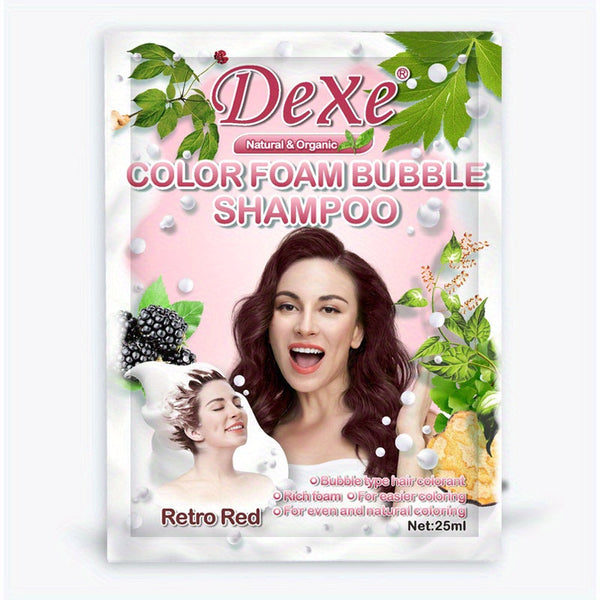 Dexe Colour Foam Bubble Shampoo: Quick Hair Colour Wash for Textured Hair 25ml/0.85 oz
