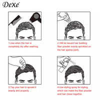 Dexe Hair Building Fibers & Volumiser Spray for Instant Thicker, Fuller Hair for Thinning Hair Solutions 22g + 100ml