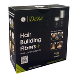 Dexe Hair Building Fibers & Volumiser Spray for Instant Thicker, Fuller Hair for Thinning Hair Solutions 22g + 100ml