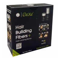 Dexe Hair Building Fibers & Volumiser Spray for Instant Thicker, Fuller Hair for Thinning Hair Solutions 22g + 100ml