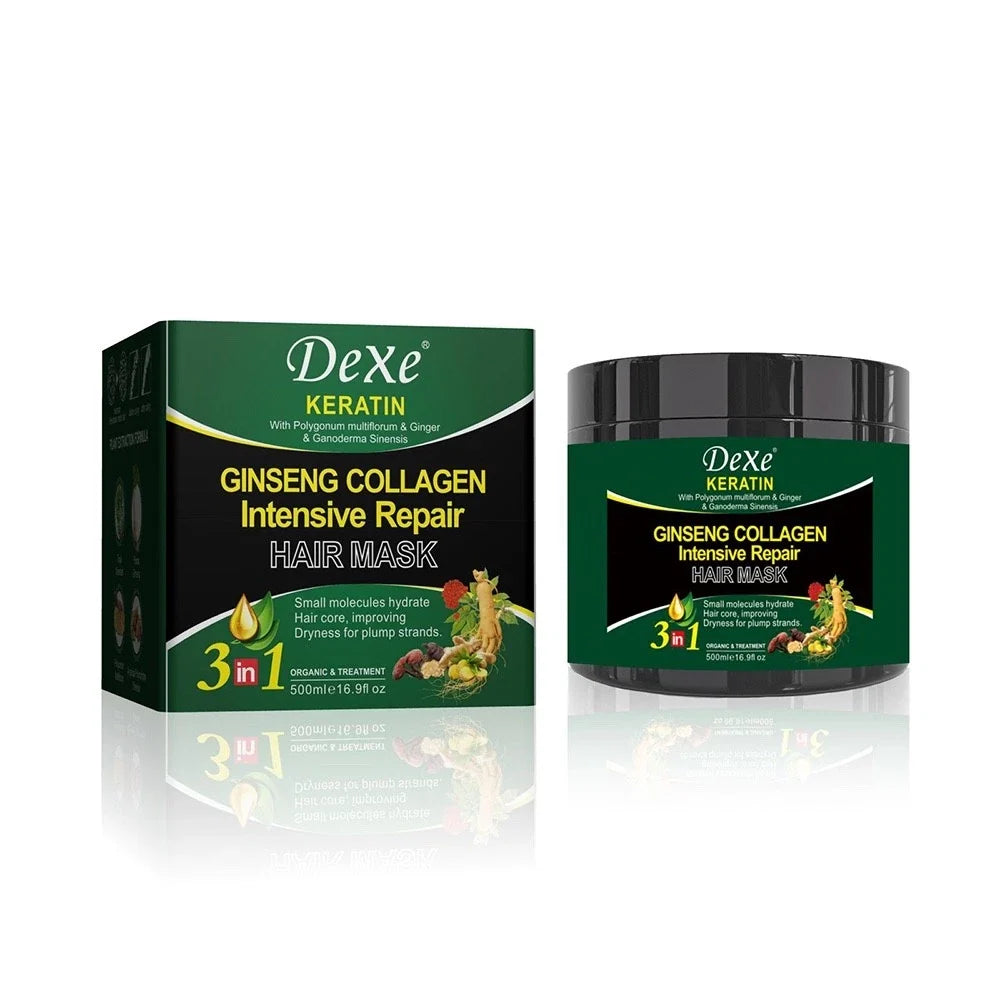 Dexe Keratin Ginseng Collagen Repair Hair Mask 500ml
